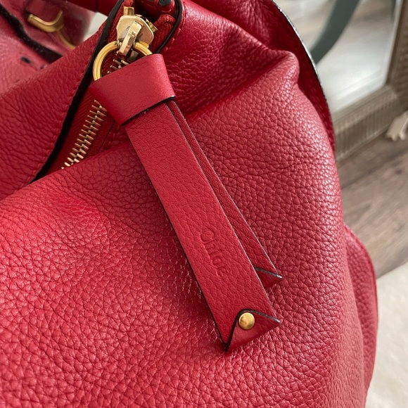 Chloe Large Marcie Hobo- Red - Picture 5 of 16